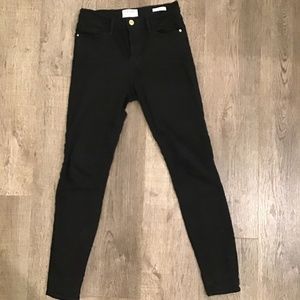 Frame Denim Black Le High Skinny Jeans Size 26